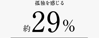 孤独を感じる 約29％